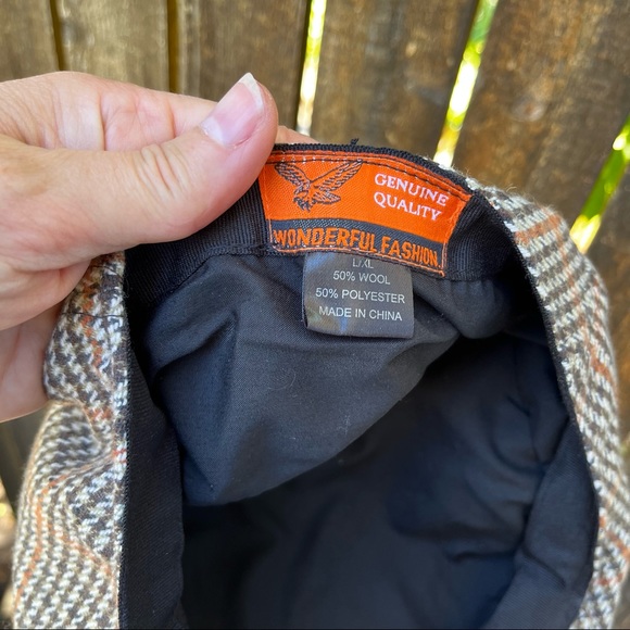 Wonderful Fashion Men’s Flat Cap Tweed Wool Blend Hat - Picture 6 of 11